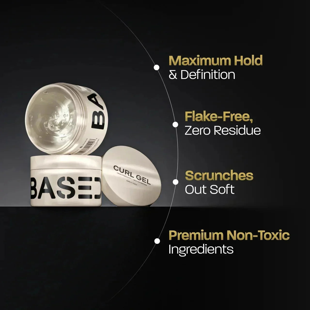 BASED Gel per Ricci - etichetta prodotto per uomini UK