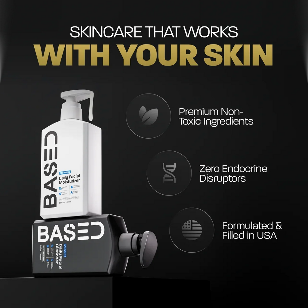 BASED Crema Idratante Viso Quotidiana - vista laterale per uomini UK